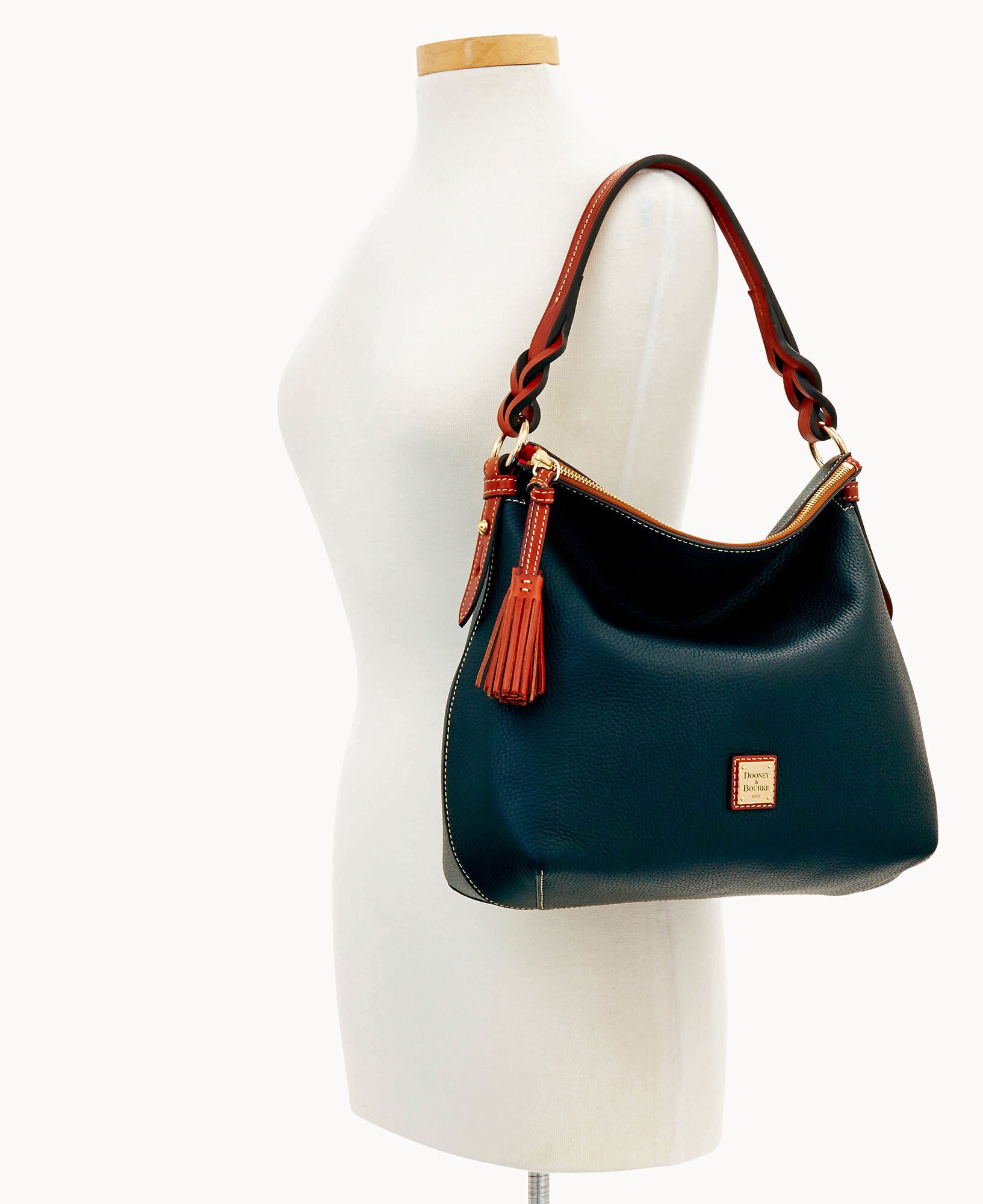 Pebble Grain Twist Strap Hobo - Image 12