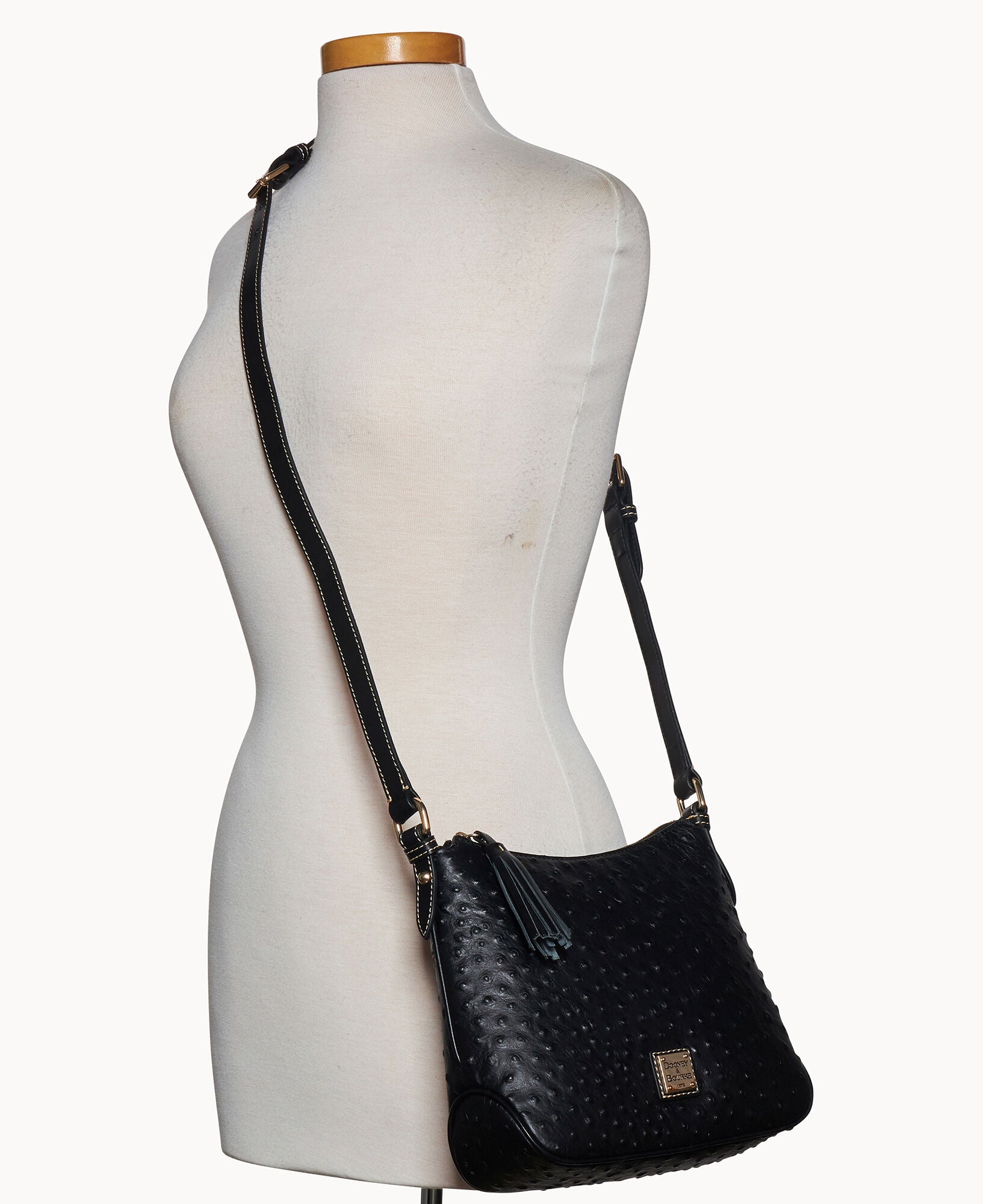 Ostrich Crossbody Hobo - Image 30