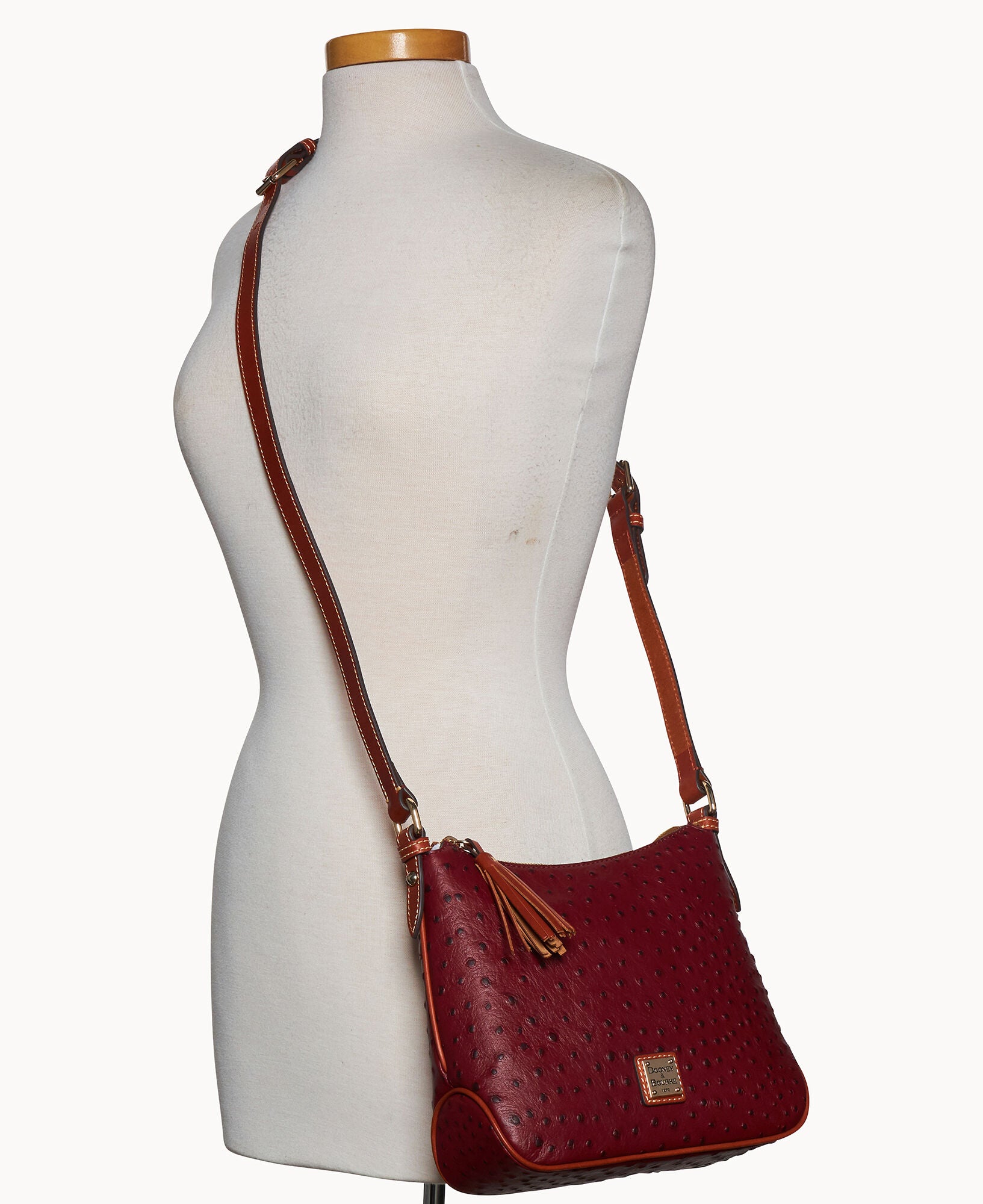 Ostrich Crossbody Hobo - Image 5