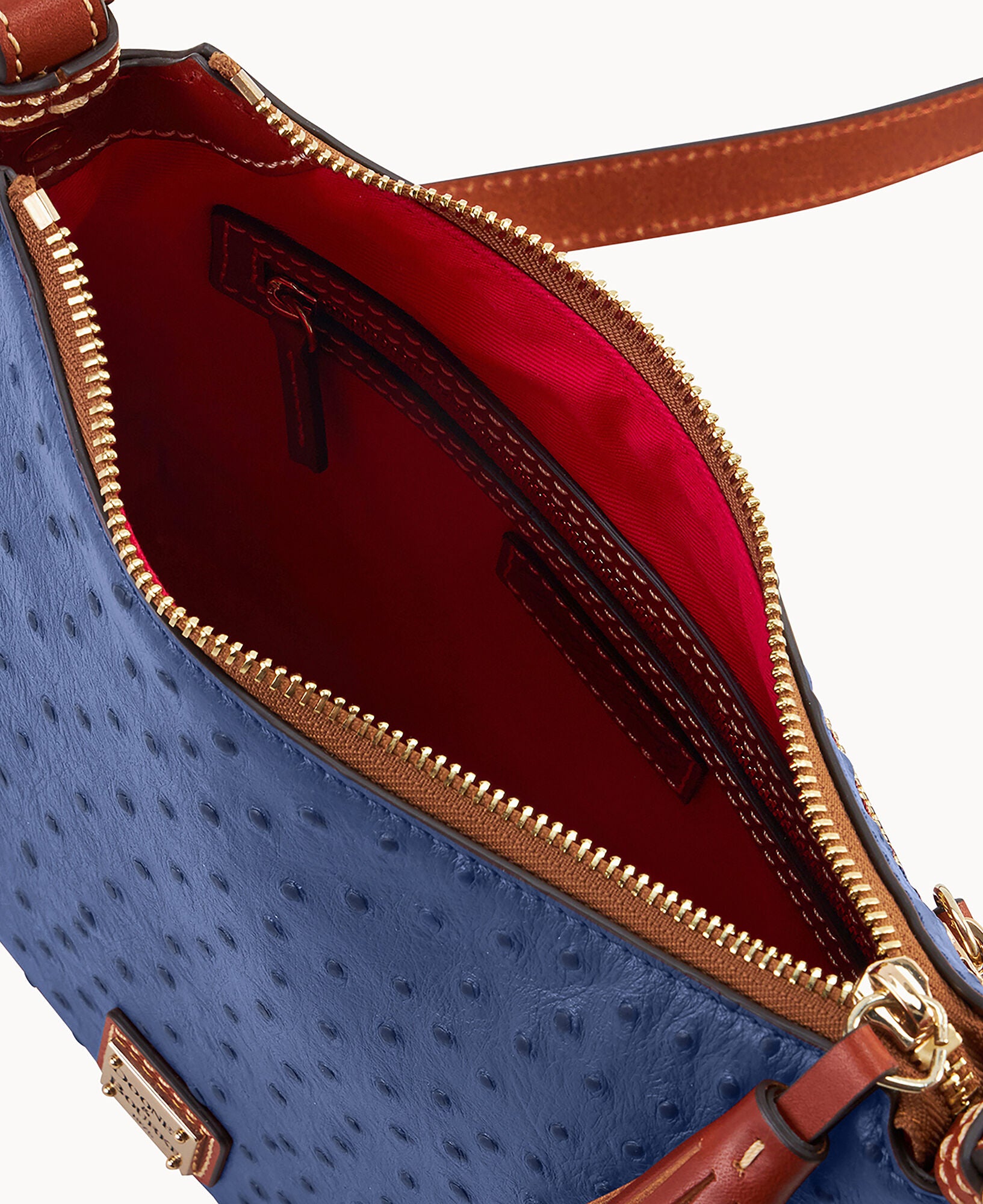Ostrich Crossbody Hobo - Image 23