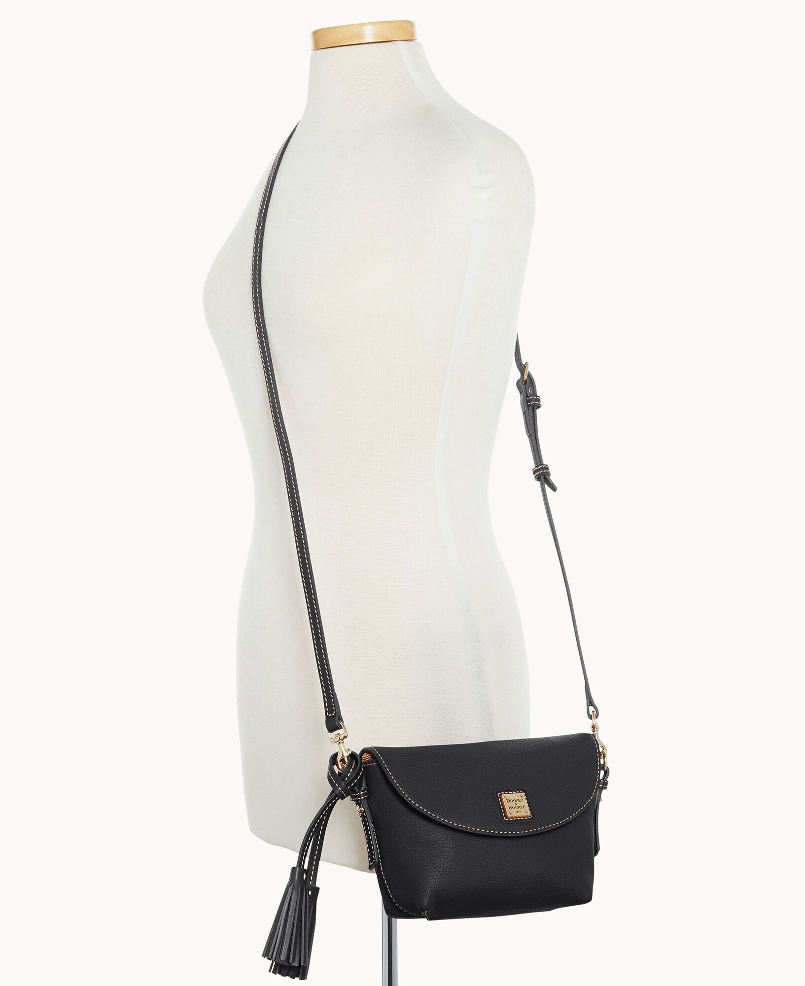 Pebble Grain Crossbody Saddle Bag - Image 8