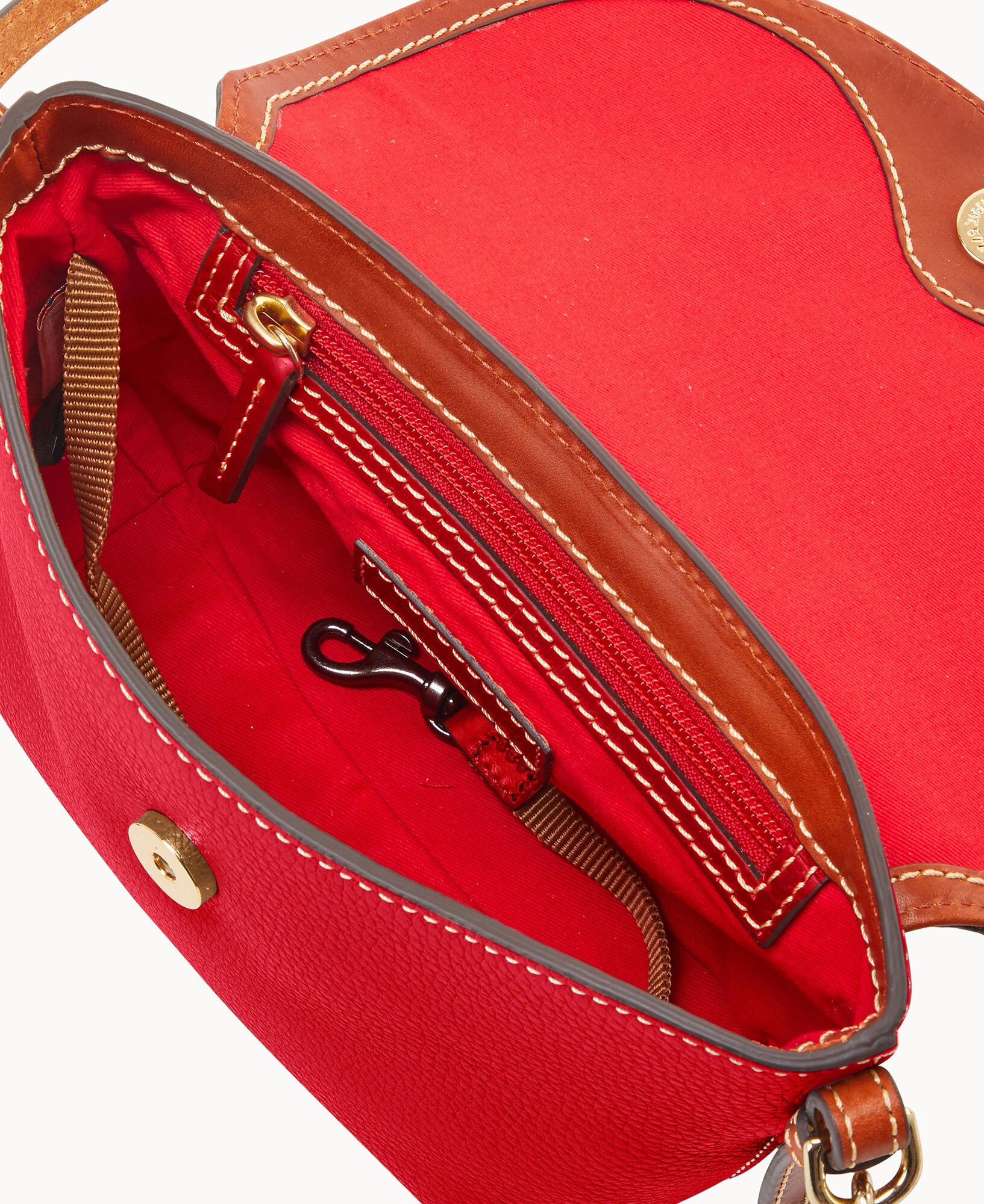 Pebble Grain Crossbody Saddle Bag - Image 27