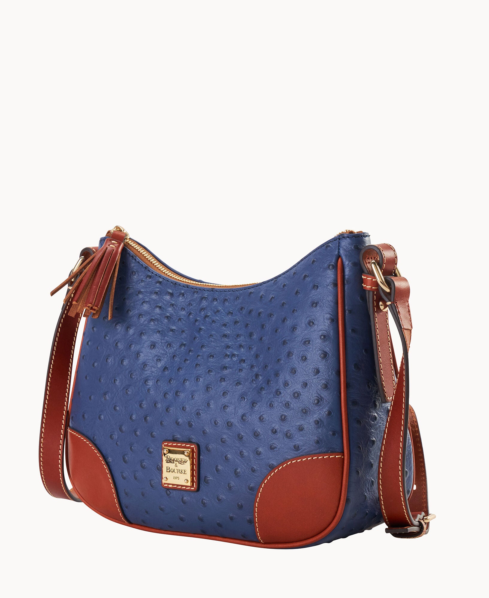 Ostrich Crossbody Hobo - Image 27