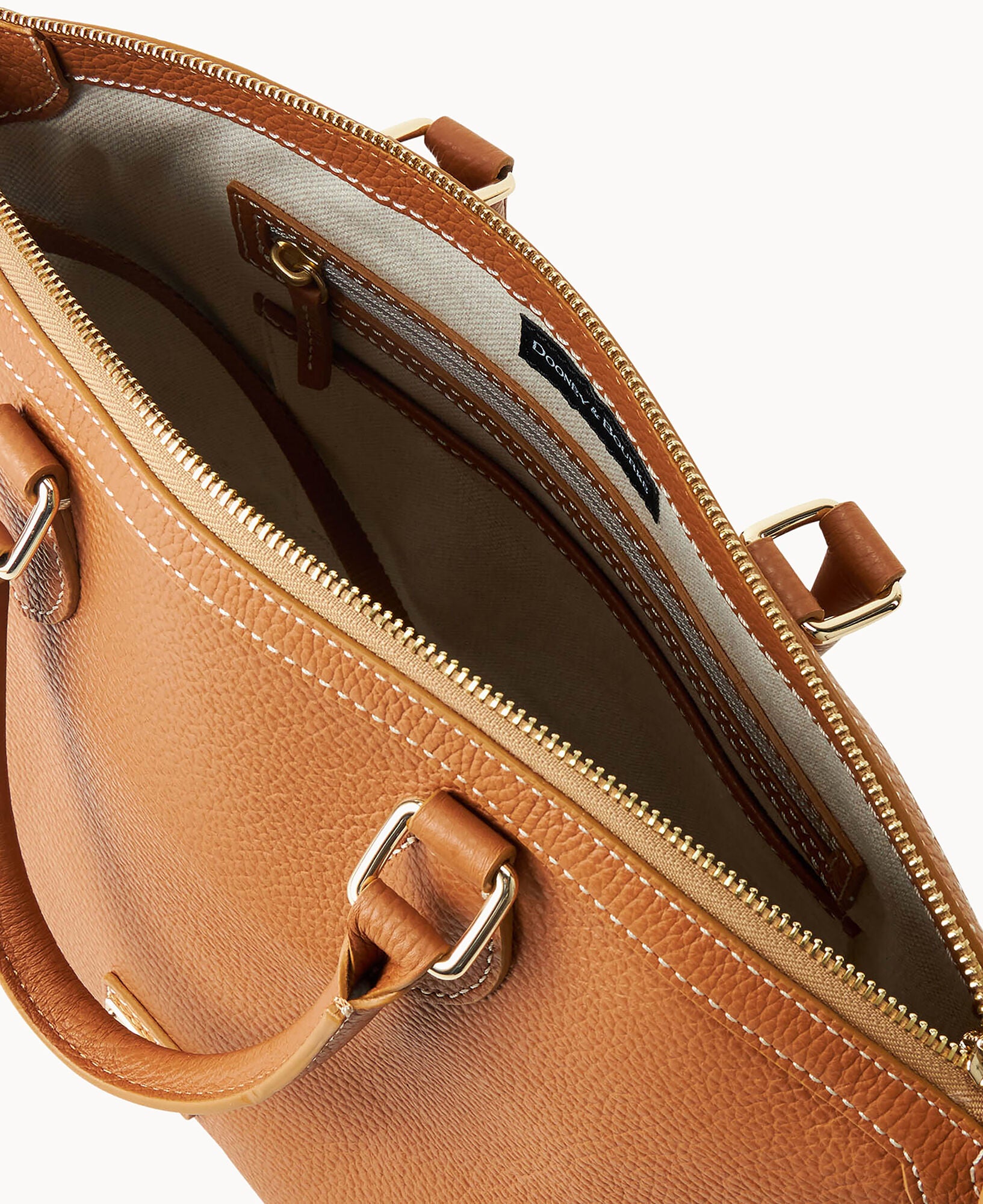 Lucca Leather Domed Satchel - Image 7