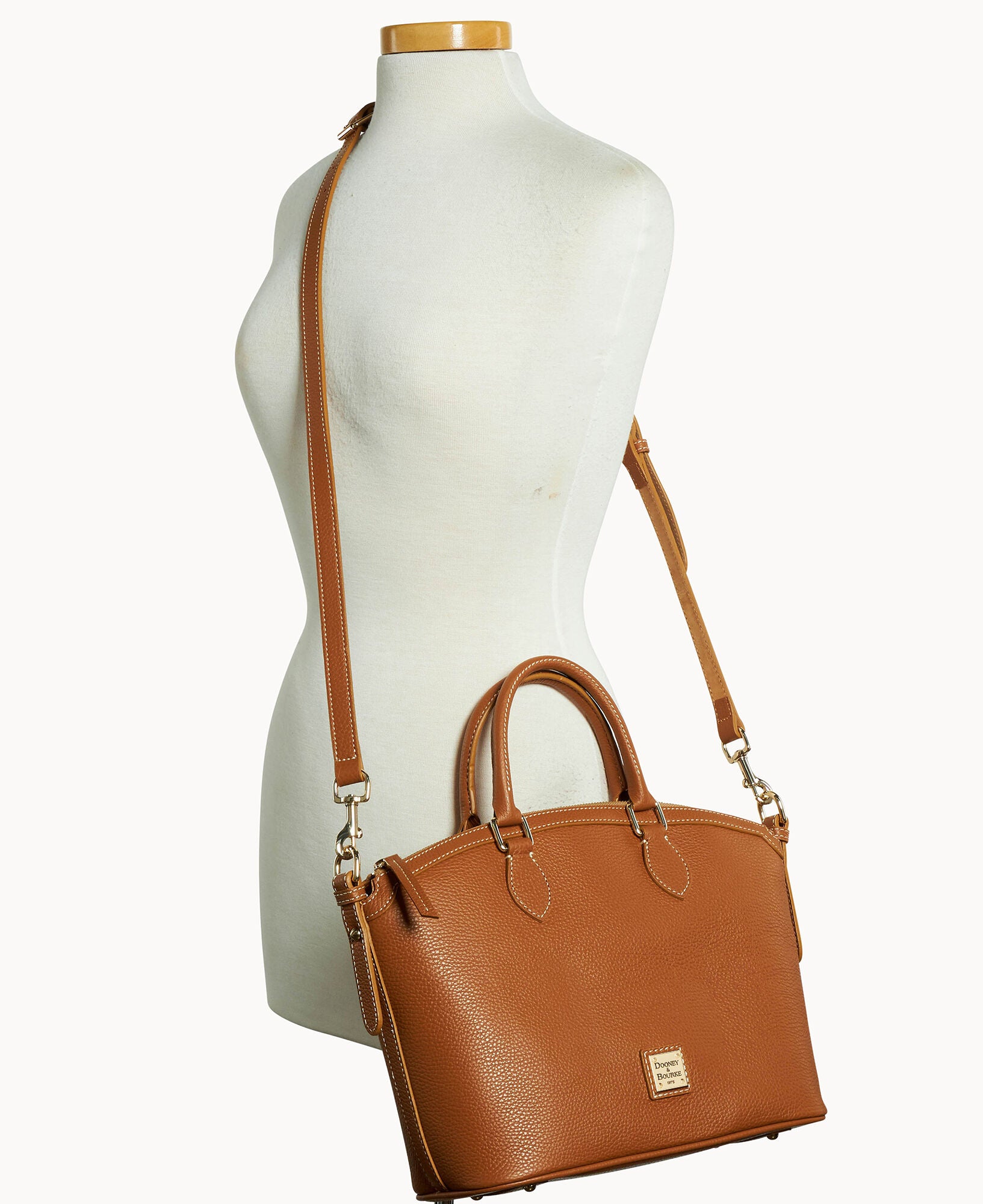 Lucca Leather Domed Satchel - Image 8