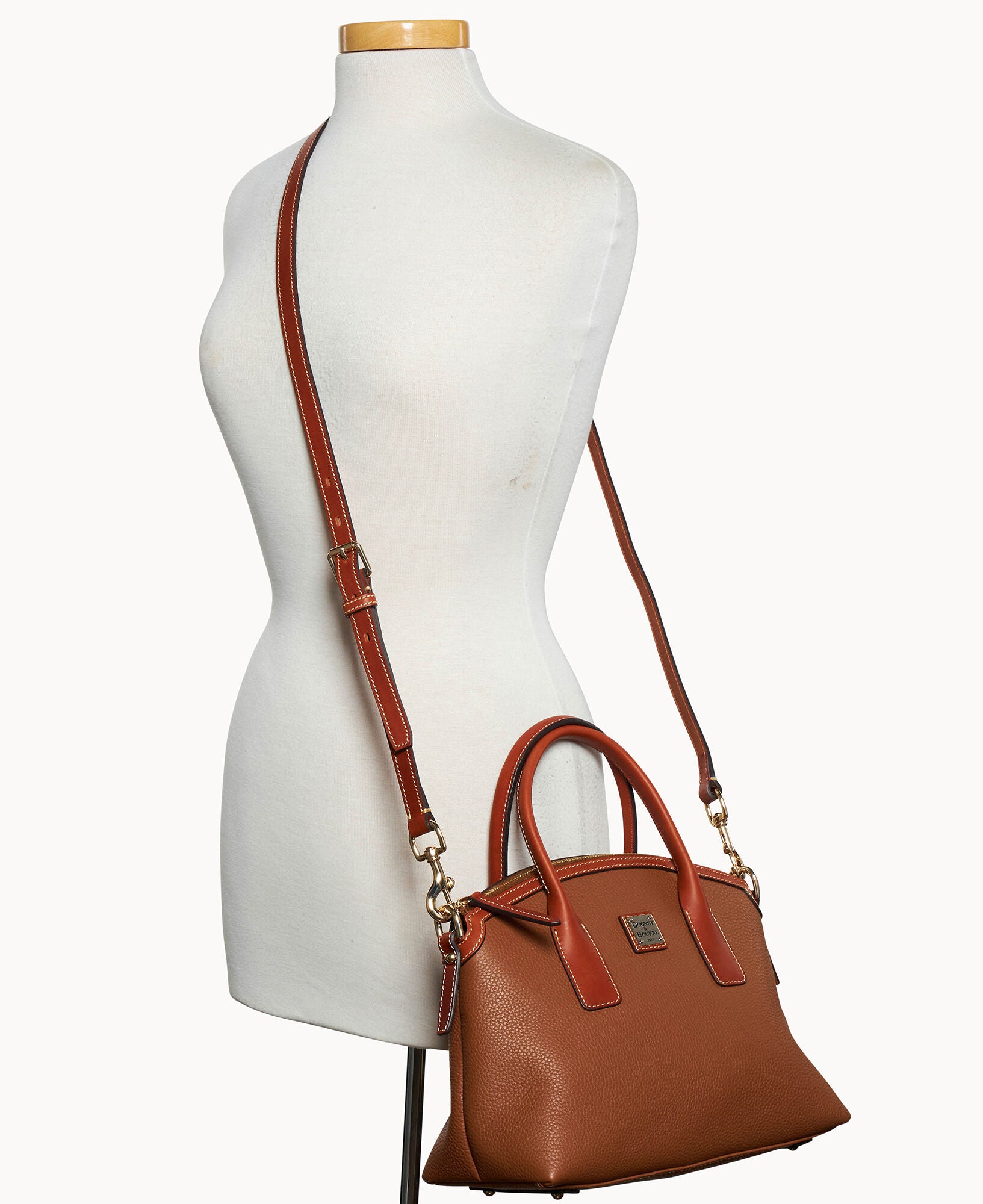 Pebble Grain Domed Satchel - Image 8