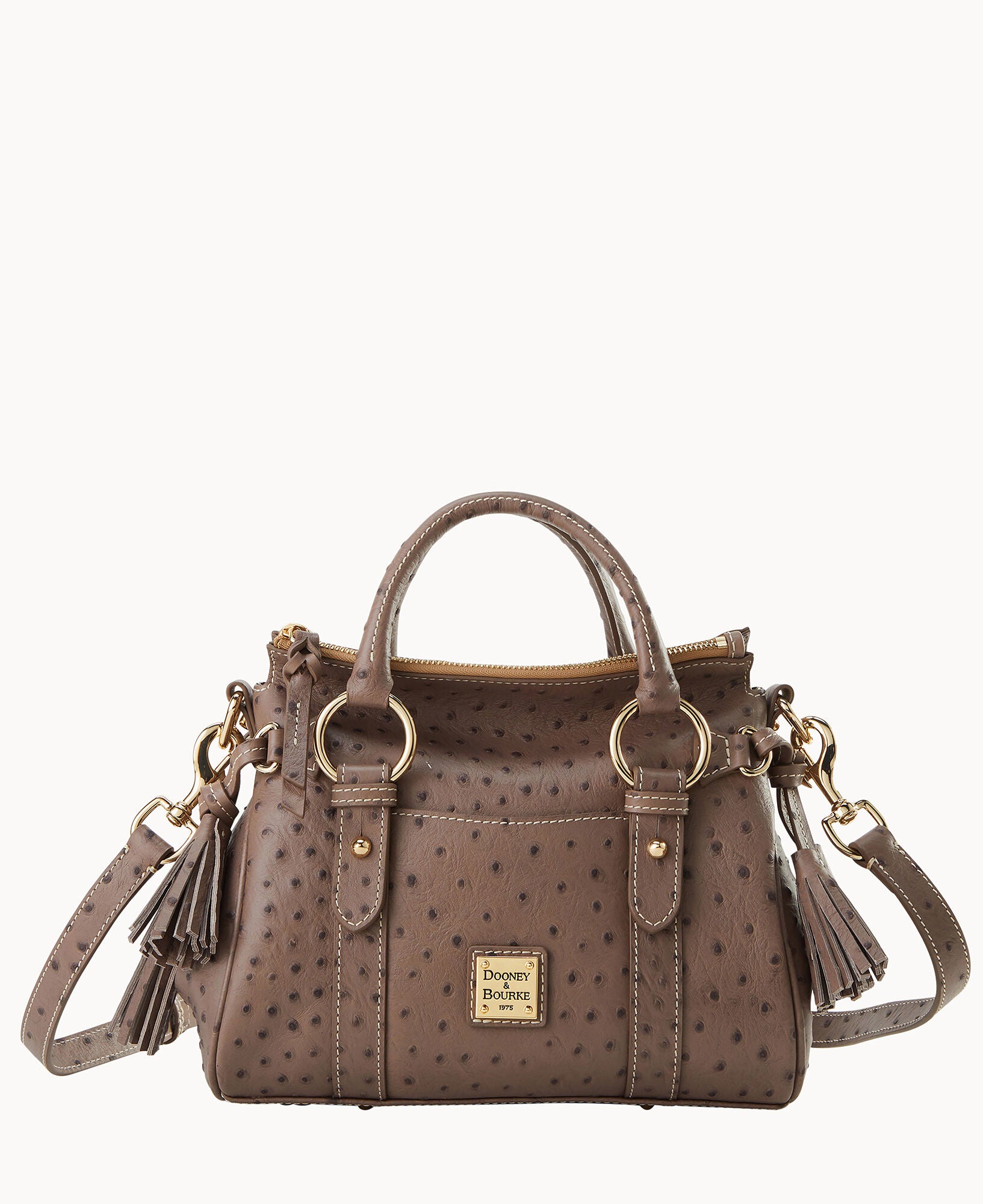 Ostrich Satchel With Pocket - Image 21