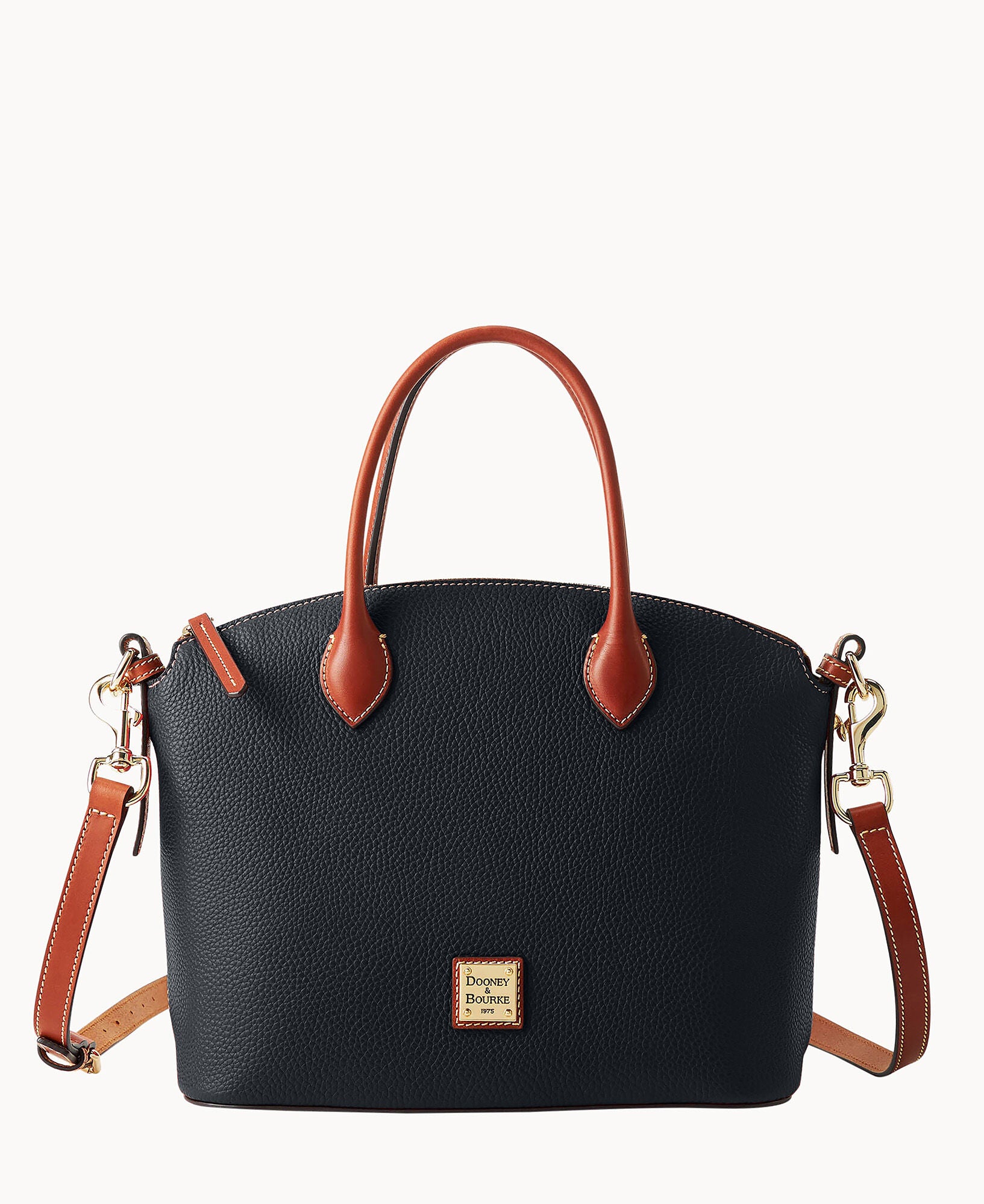 Pebble Grain Domed Satchel