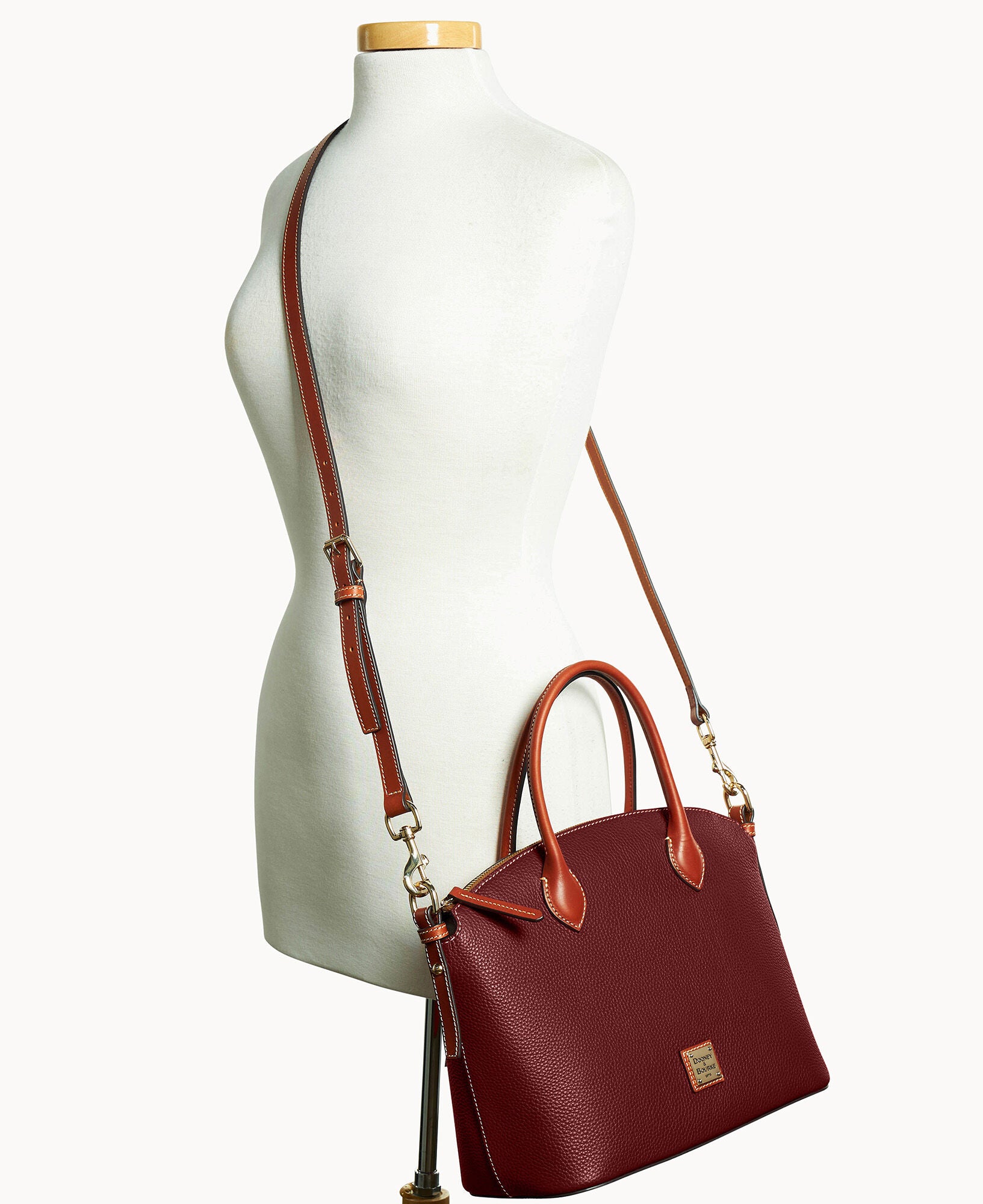 Pebble Grain Domed Satchel - Image 10