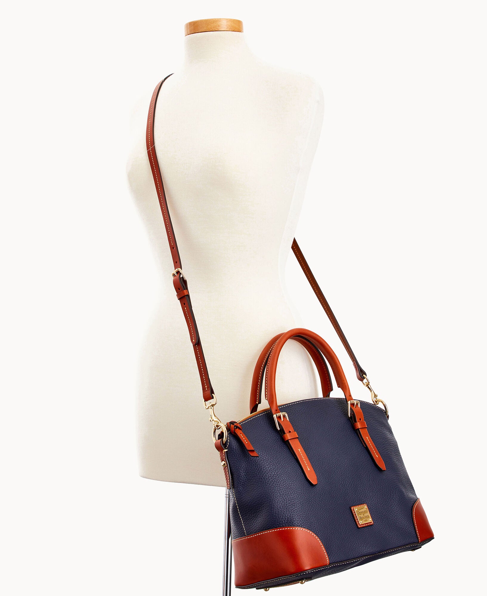 Pebble Grain Domed Satchel - Image 5