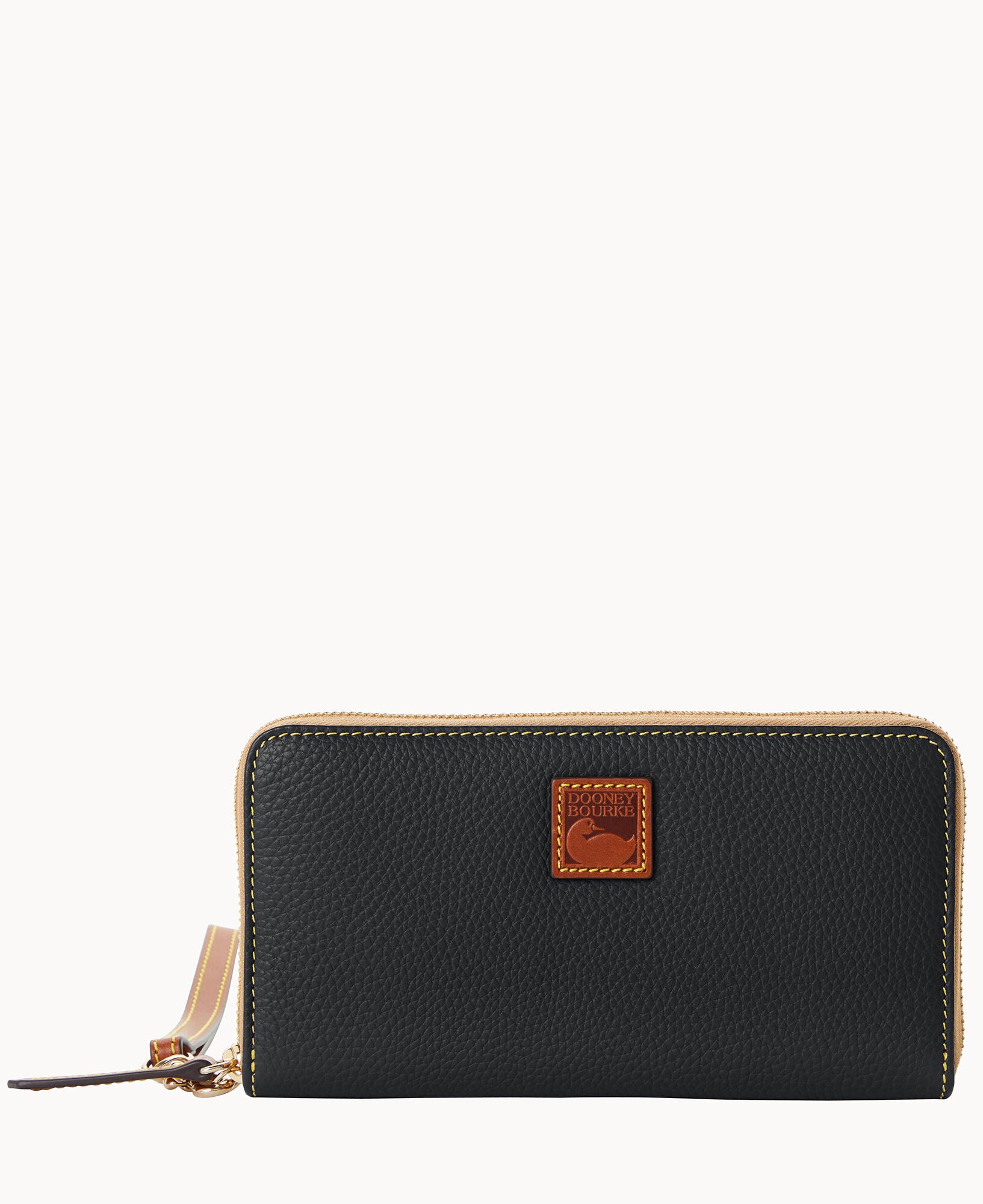Pebble Grain Large Zip Around Wristlet - Image 4