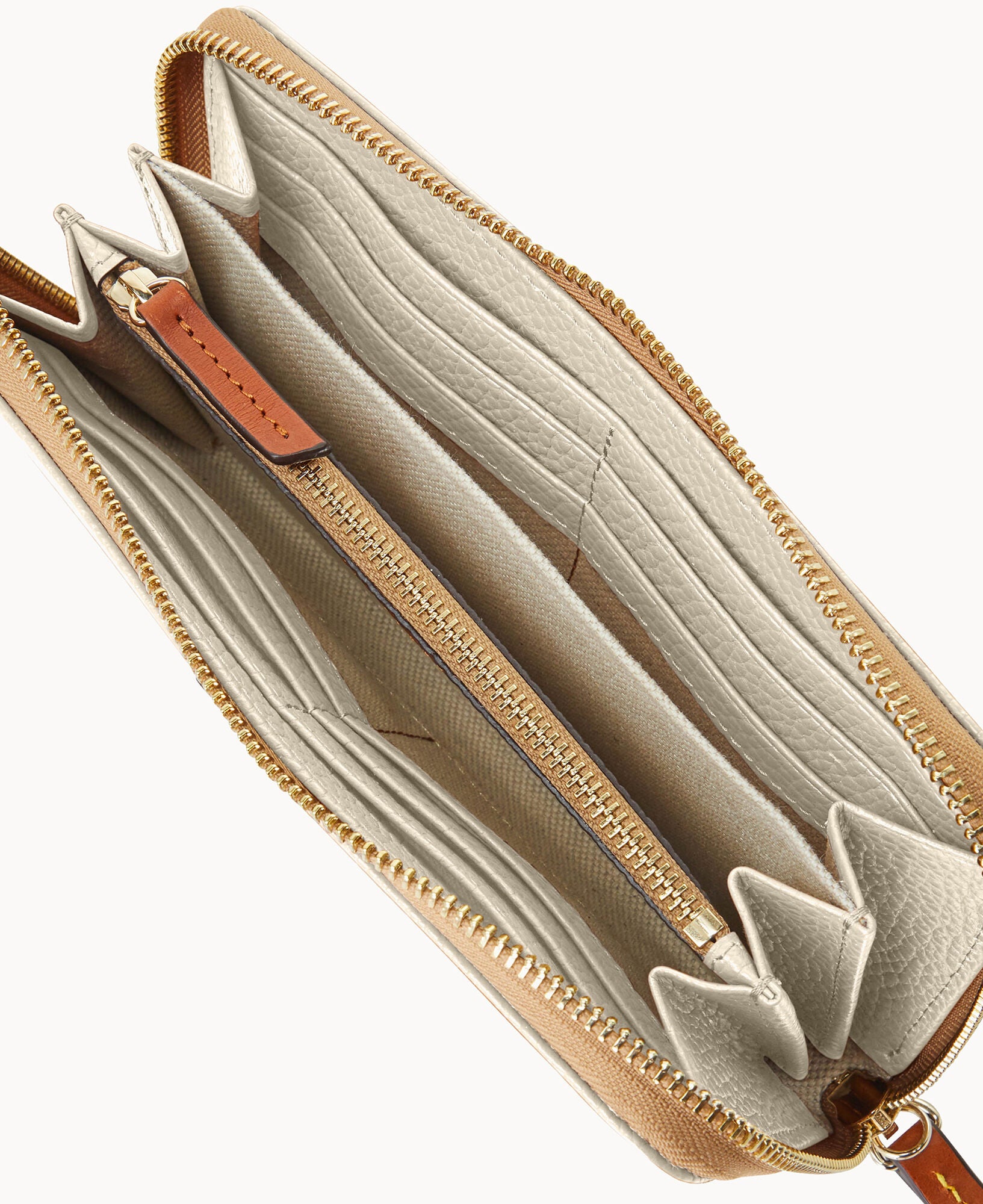 Pebble Grain Large Zip Around Wristlet - Image 24