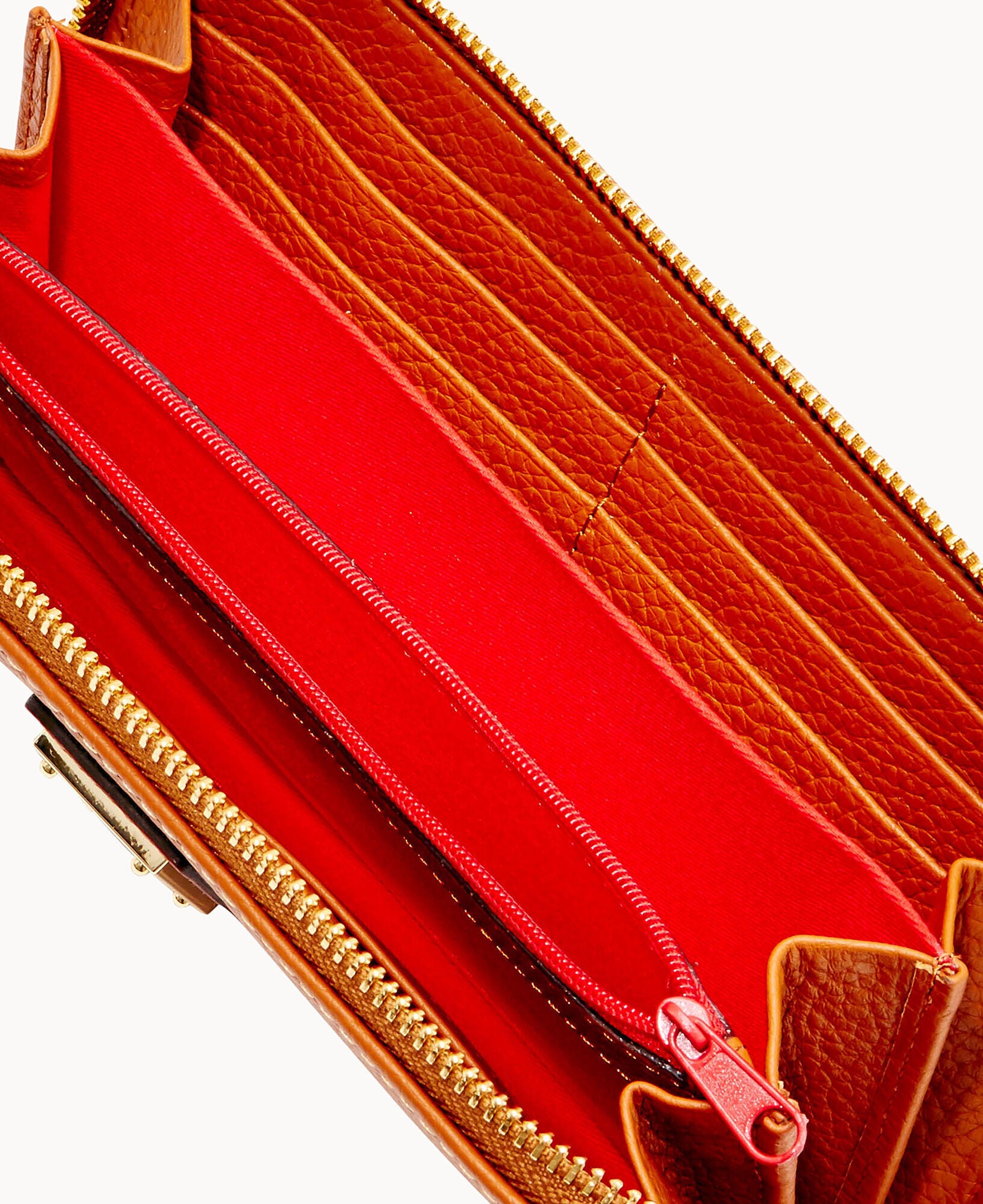 Pebble Grain Large Zip Around Wristlet - Image 30
