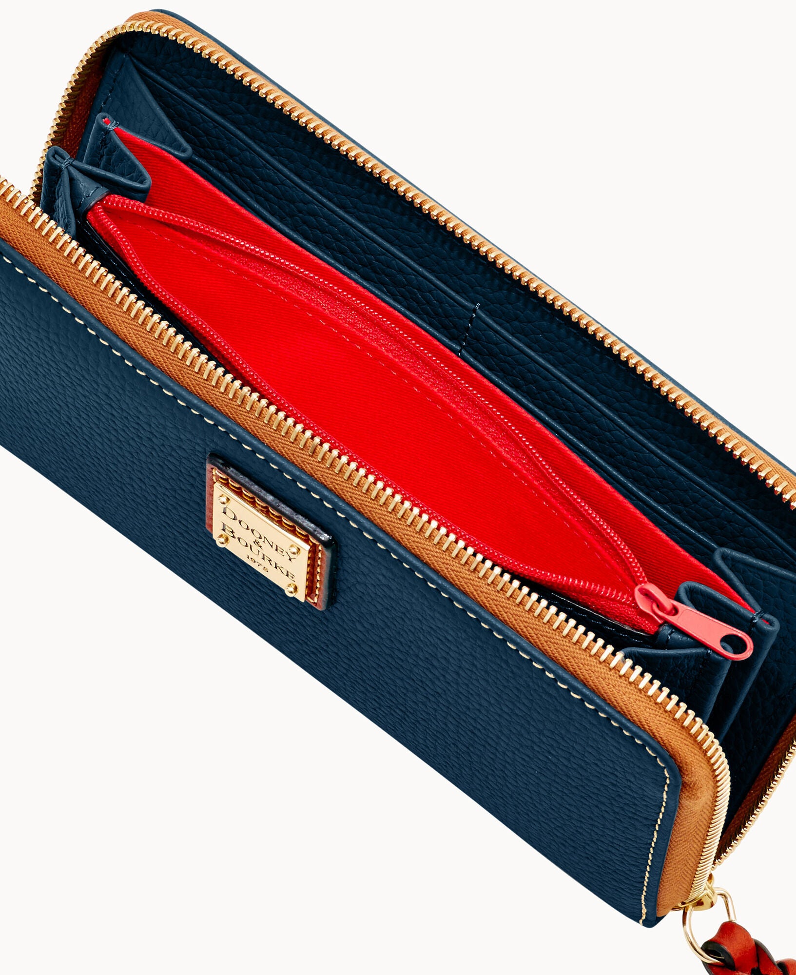 Pebble Grain Large Zip Around Wristlet - Image 18